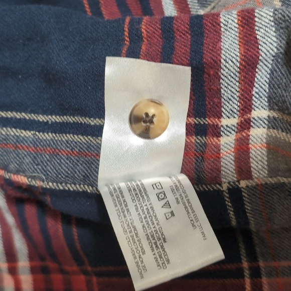 Woolrich Green Label Flannel Lined Shirt Jacket Size Large In Deep Navy Blue - Picture 9 of 12